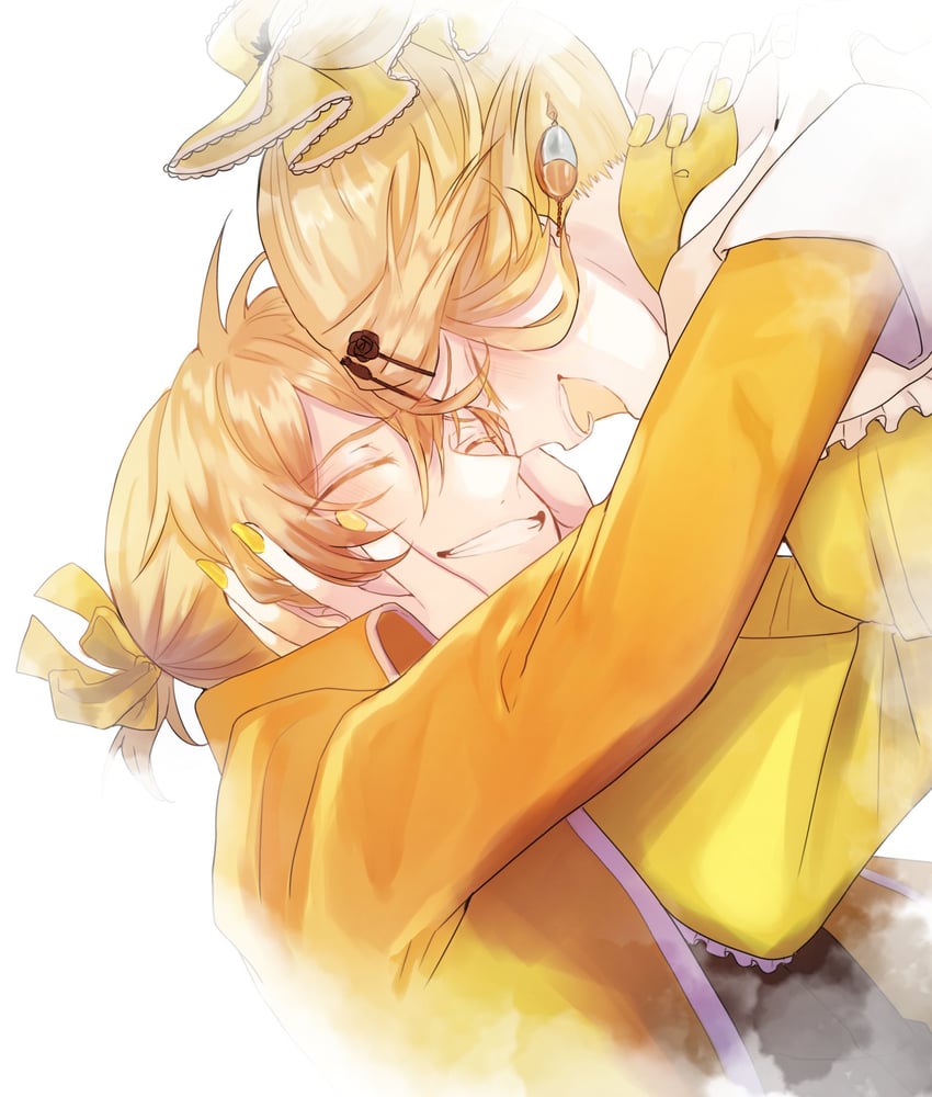 kagamine rin, kagamine len, riliane lucifen d'autriche, and allen avadonia (vocaloid and 2 more) drawn by warabi_(danngo-mitarasi)