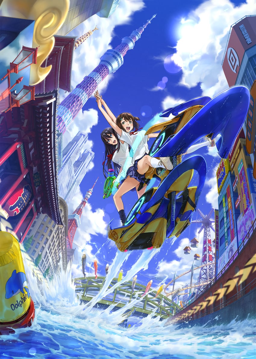 namiki rin and aoi misa (kandagawa jet girls) drawn by naruko_hanaharu