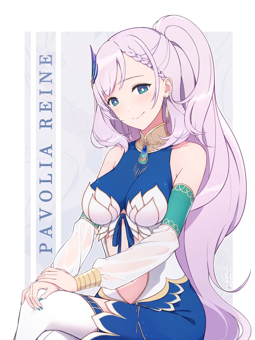 pavolia reine (hololive and 1 more) drawn by niaillust