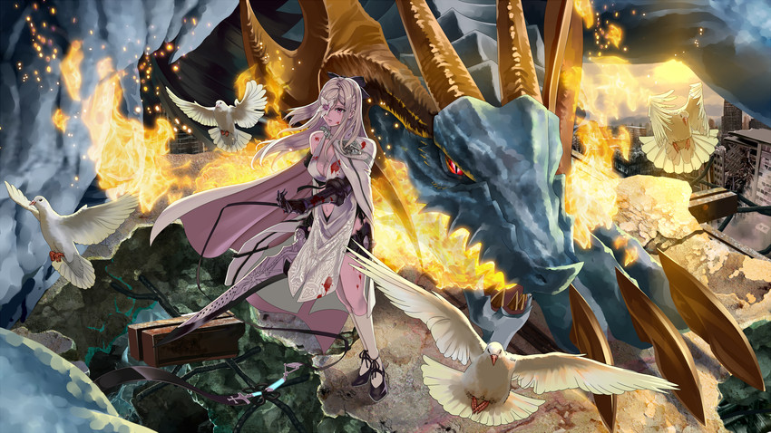 zero and mikhail (drag-on dragoon and 1 more) drawn by usui_no_ken
