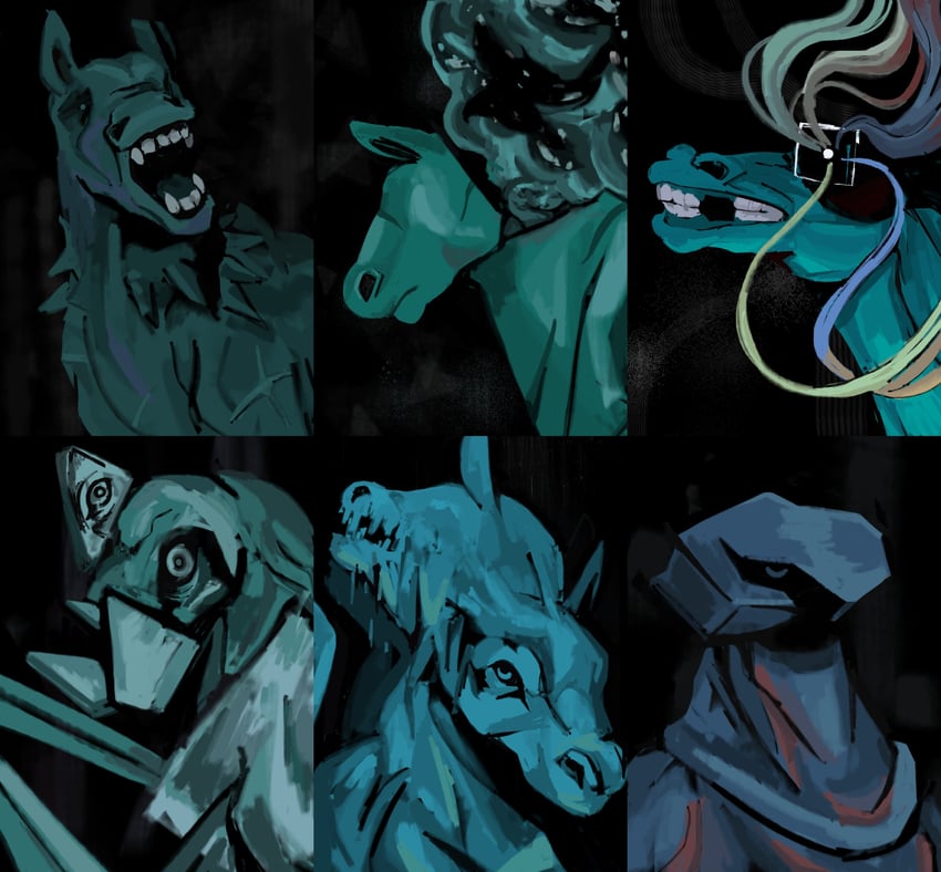 a mysterious figure and garbage bin (disco elysium and 1 more) drawn by onesidedreed