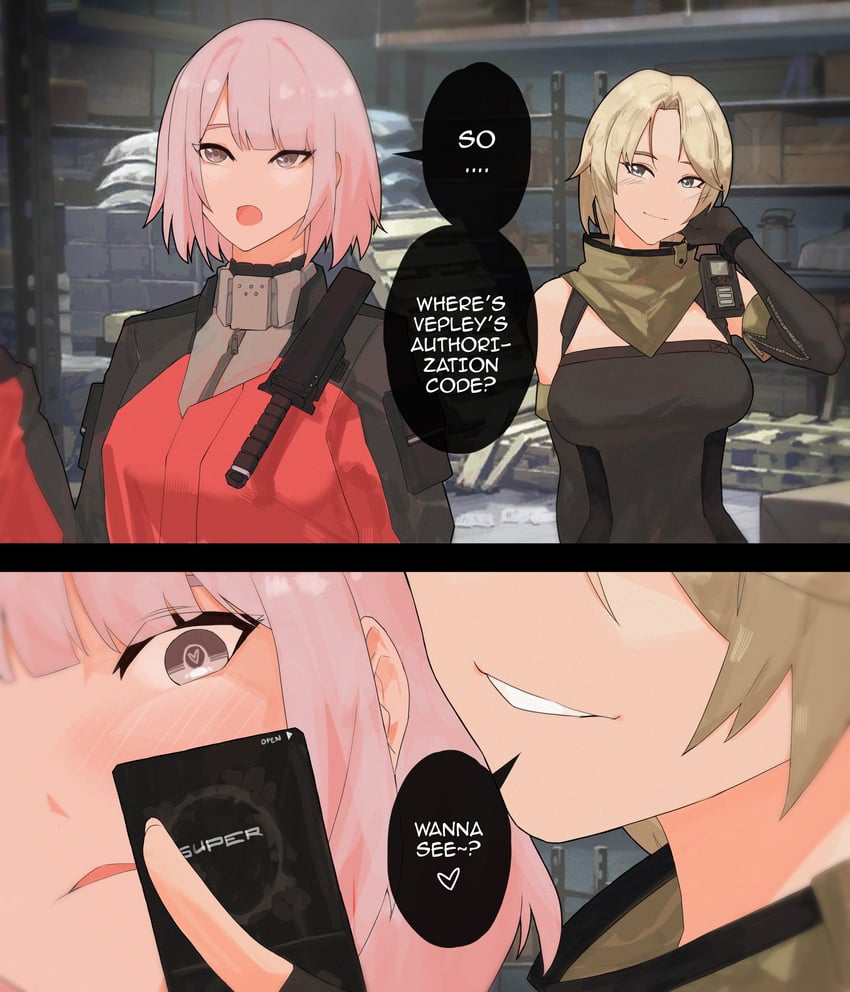 female commander and saga (girls' frontline and 1 more) drawn by variasii