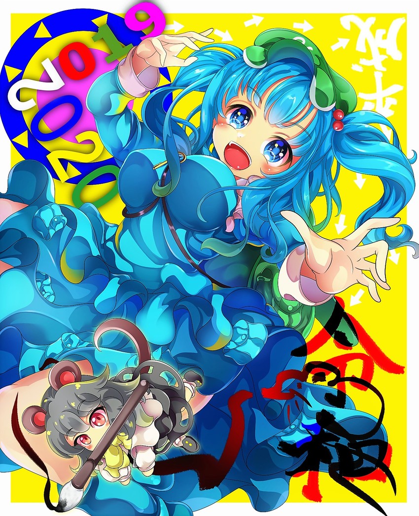 kawashiro nitori and nazrin (touhou) drawn by kana_(user_rkuc4823)