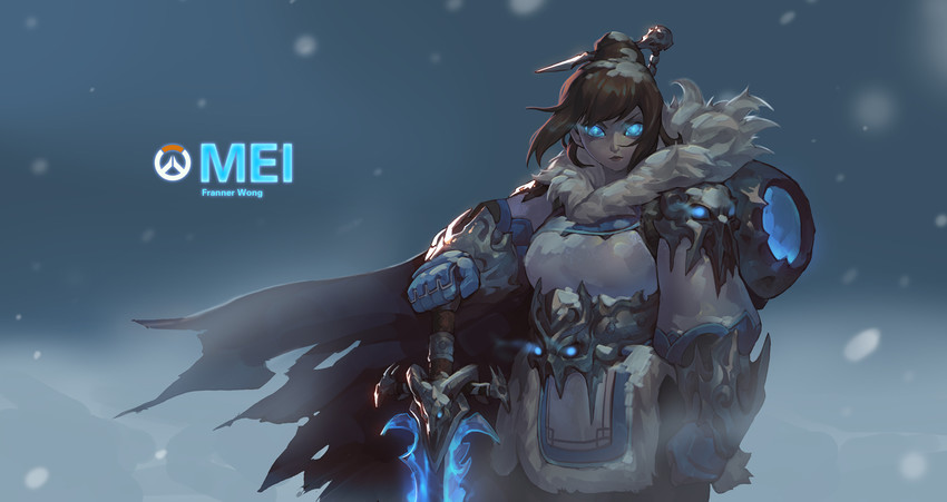 mei and lich king (overwatch and 3 more) drawn by franner