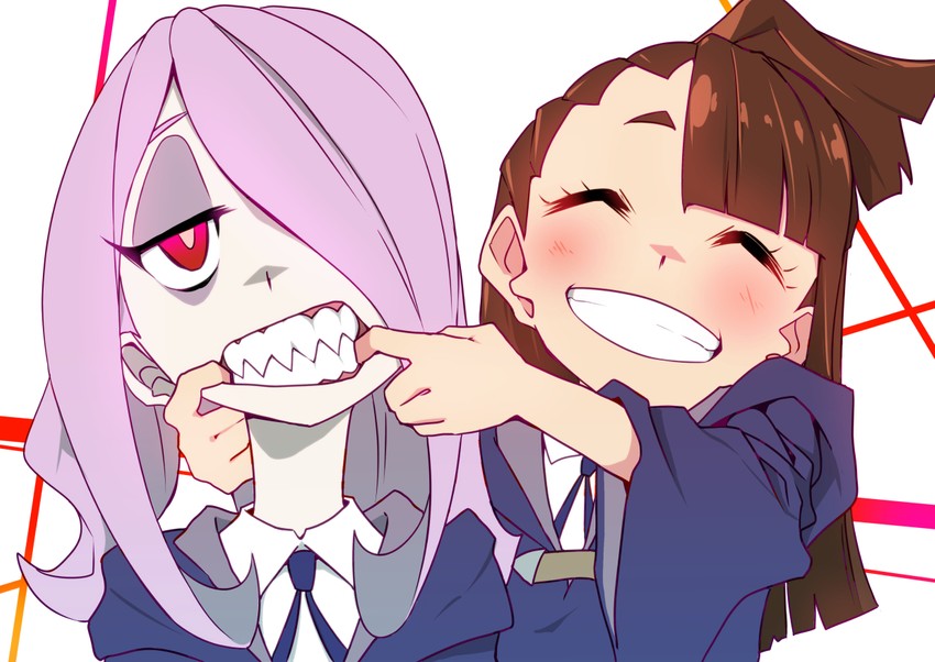 kagari atsuko and sucy manbavaran (little witch academia) drawn by enoki-kou