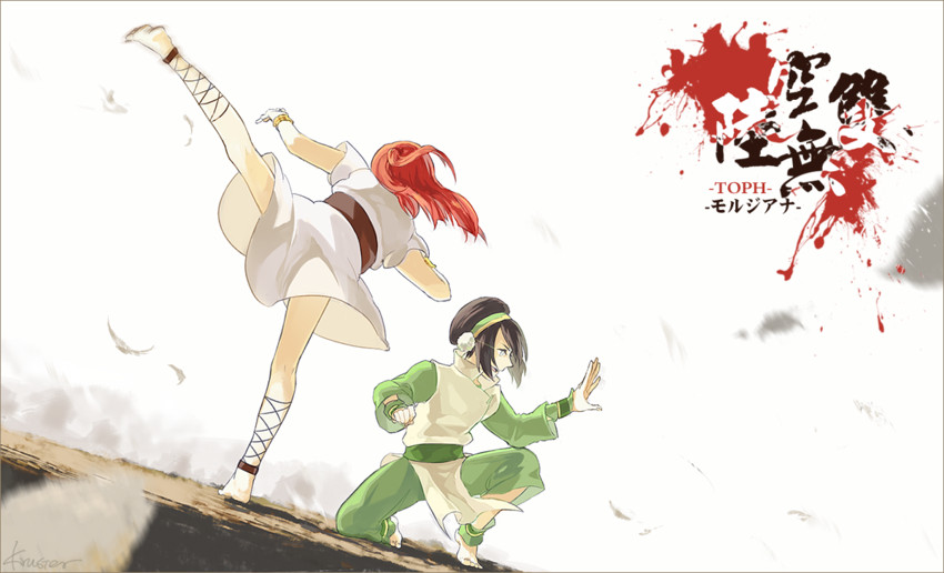 morgiana and toph beifong (avatar legends and 2 more) drawn by krusier