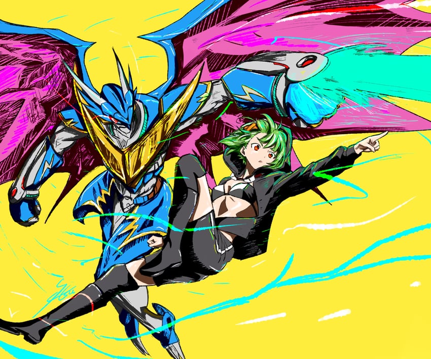 ulforcev-dramon (digimon and 1 more) drawn by setsu_(knint_)