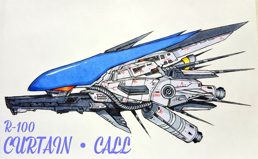 r-100 curtain call (r-type and 1 more) drawn by t_(kh0802)