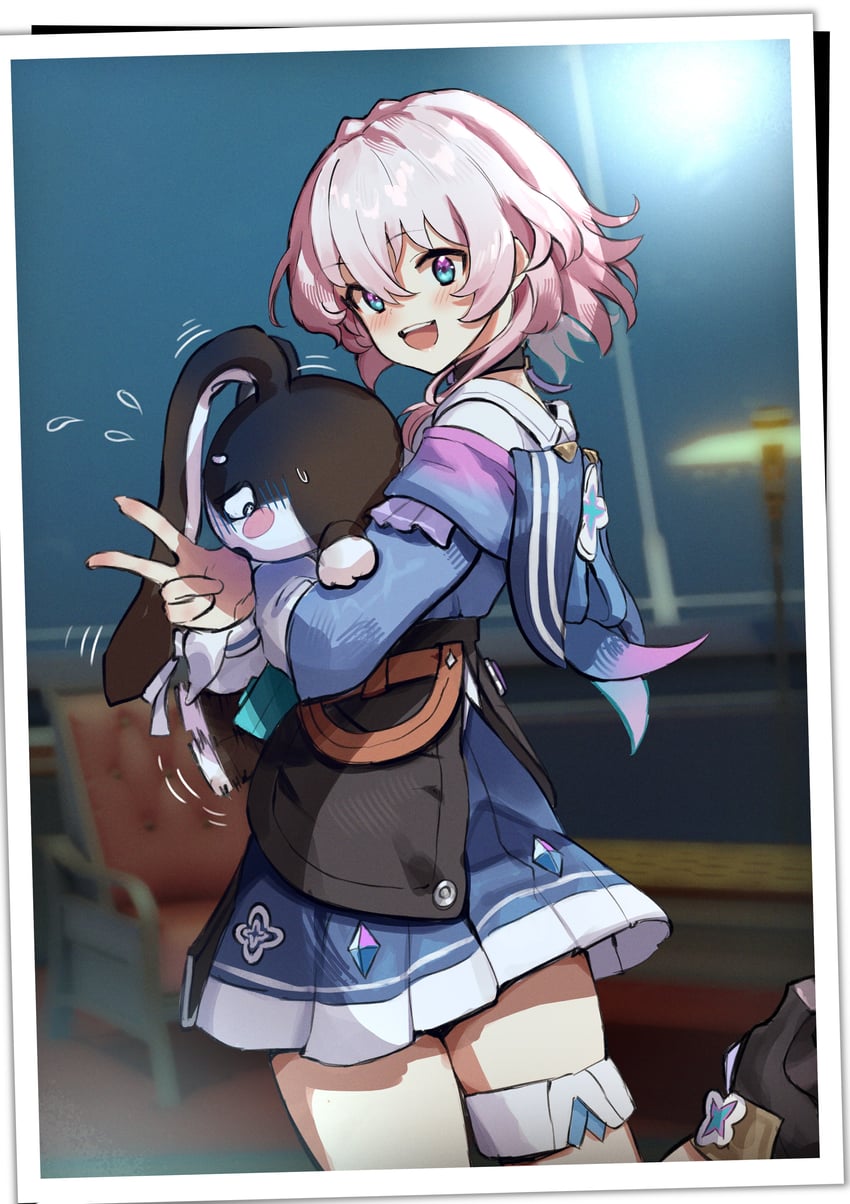 march 7th and pom-pom (honkai and 1 more) drawn by hirosenpai