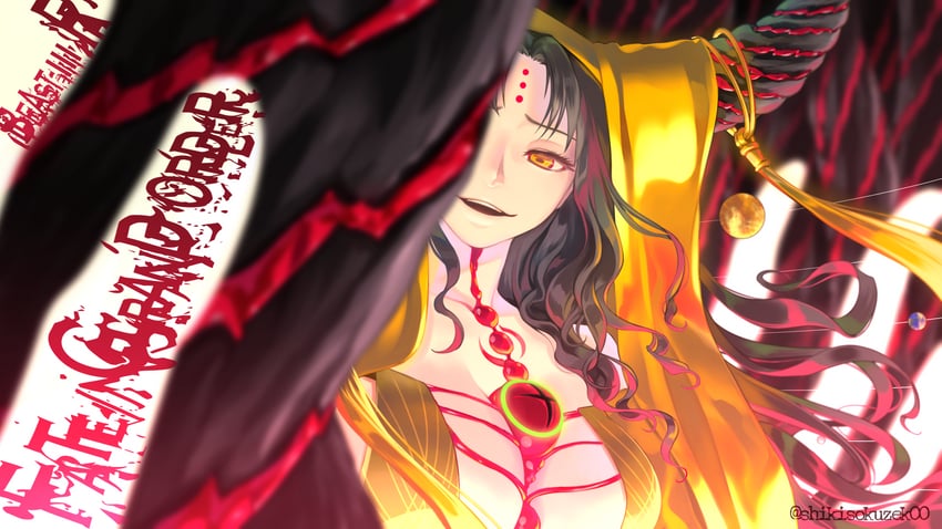sessyoin kiara and demon pillar (fate and 1 more) drawn by shikisokuzek00
