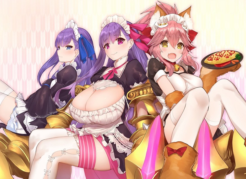 tamamo, meltryllis, tamamo cat, and passionlip (fate and 3 more) drawn by yaman