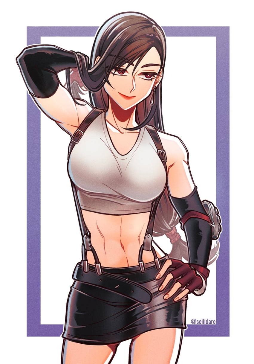 tifa lockhart (final fantasy and 1 more) drawn by seilidare