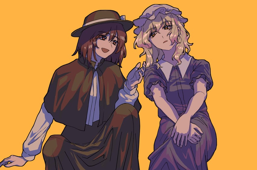 usami renko and maribel hearn (touhou) drawn by me_ri0815
