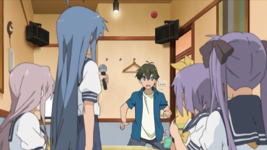 hiiragi kagami, izumi konata, hiiragi tsukasa, takara miyuki, and mikuriya jin (lucky star and 1 more)