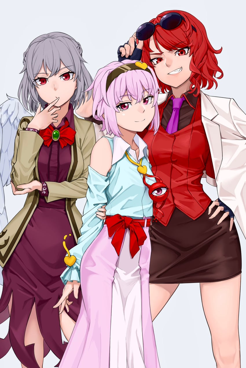 komeiji satori, kishin sagume, and horikawa raiko (touhou) drawn by kashiwagi_(pixiv35005989)