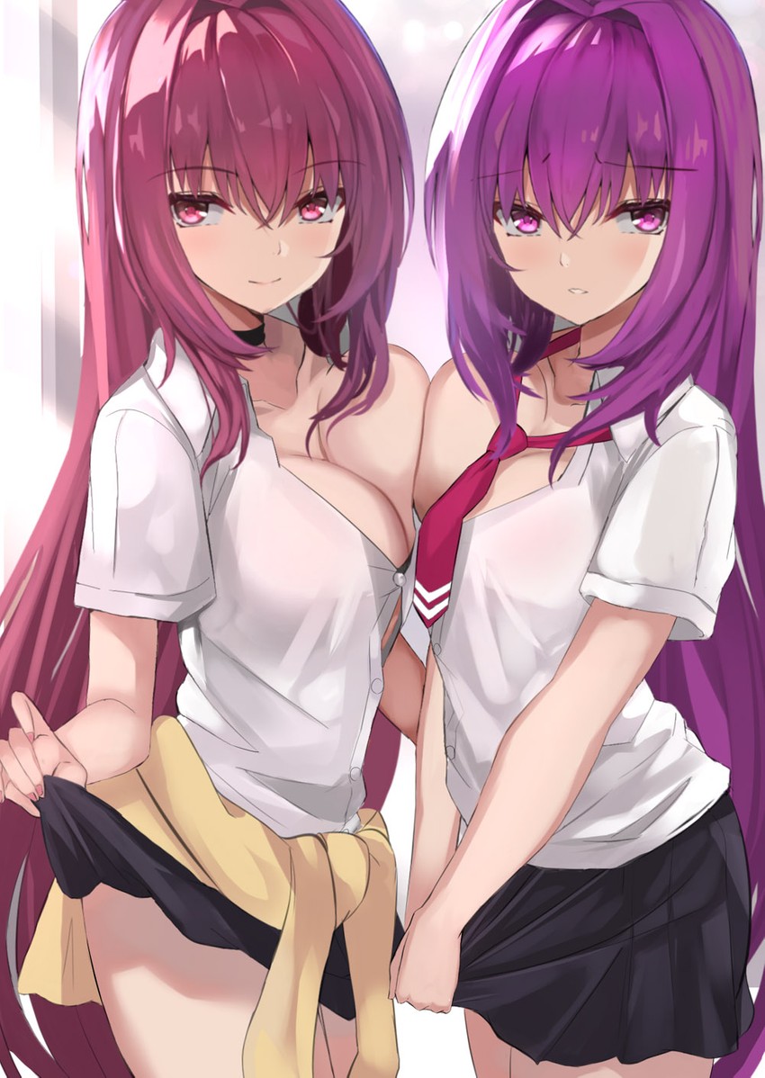 scathach and scathach skadi (fate and 1 more) drawn by kesoshirou