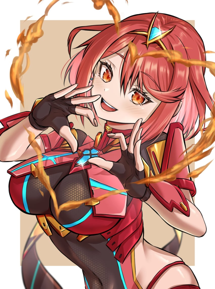 pyra (xenoblade chronicles and 1 more) drawn by kenichiart
