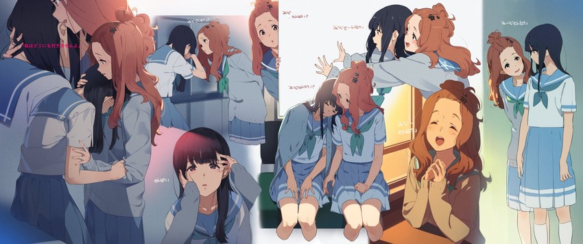 yoroizuka mizore and kenzaki ririka (hibike! euphonium and 1 more) drawn by kamo_kamen
