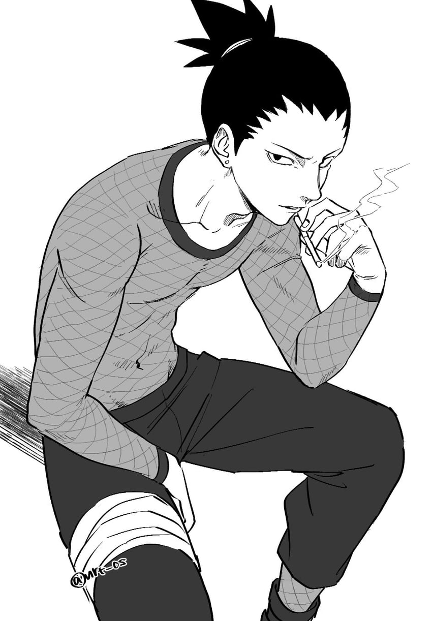 nara shikamaru (naruto and 1 more) drawn by nrt_os_(artist)