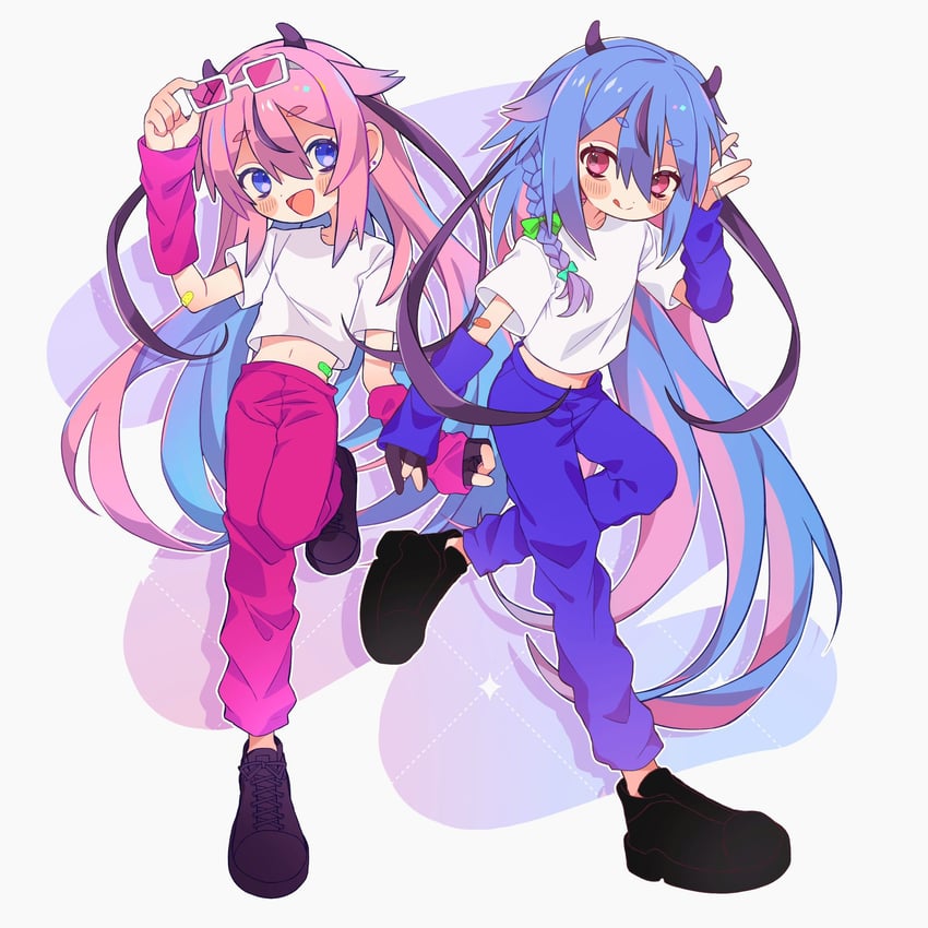 meika hime and meika mikoto (vocaloid) drawn by nasi_(na_si)