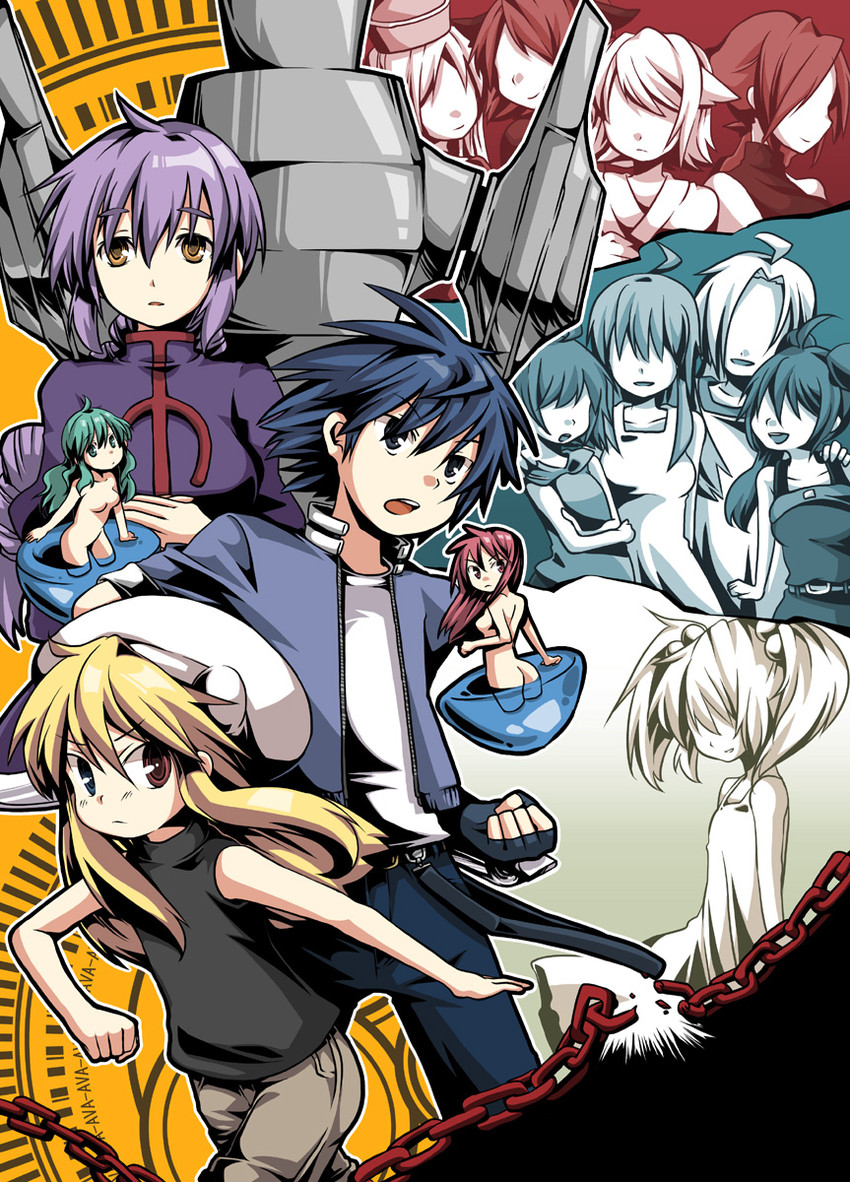 minogame, fossil maiden, dead liar, saraba-maru, tobari-maru, and 10 more (hellsinker and 1 more) drawn by tekin