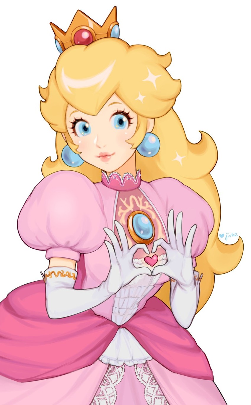princess peach (mario and 1 more) drawn by jivke