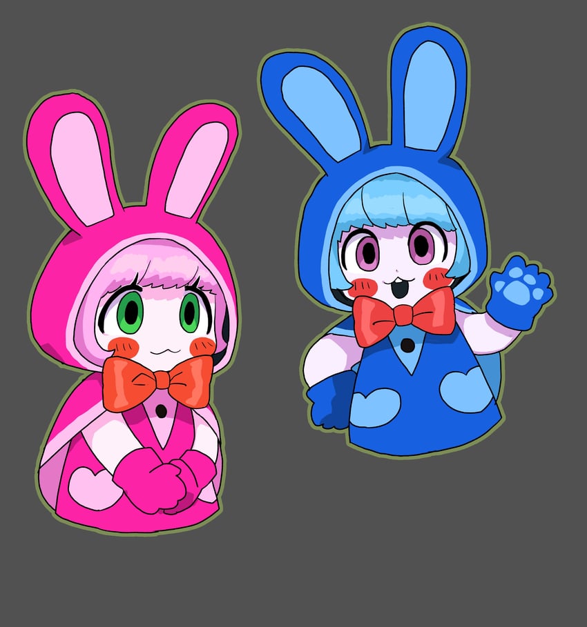 bon bon and bonnet (five nights at freddy's and 1 more) drawn by minami_(mnm-kyk)