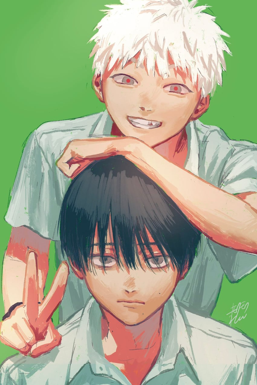 indou hikaru and tsujinaka yoshiki (hikaru ga shinda natsu) drawn by mokumokuren_(mokmok_len)