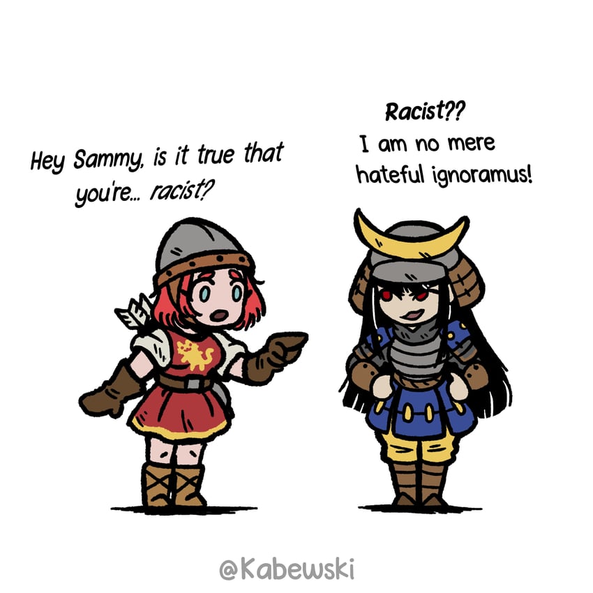 samurai and longbowman (age of empires and 1 more) drawn by kabewski
