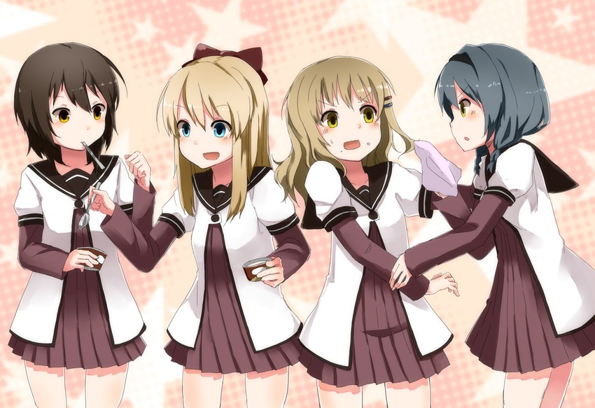 toshinou kyouko, funami yui, oomuro sakurako, and furutani himawari (yuruyuri) drawn by wk_(low-f)