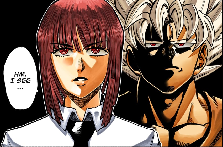 makima and son goku (chainsaw man and 2 more) drawn by 737_kin