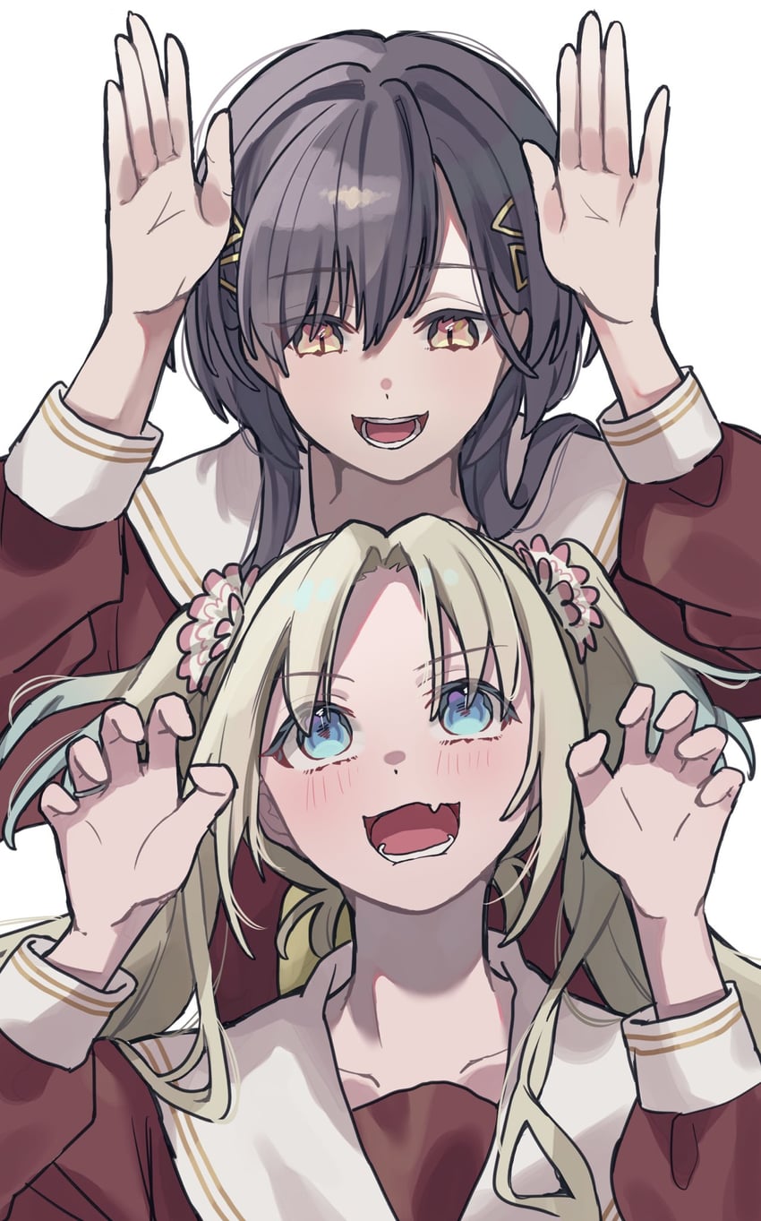osawa rurino and katsuragi izumi (love live! and 1 more) drawn by lilac_(li_lac_3)