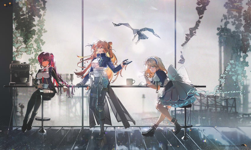 wa2000, springfield, g36, makiatto, centaureissi, and 1 more (girls' frontline and 1 more) drawn by blueblossom