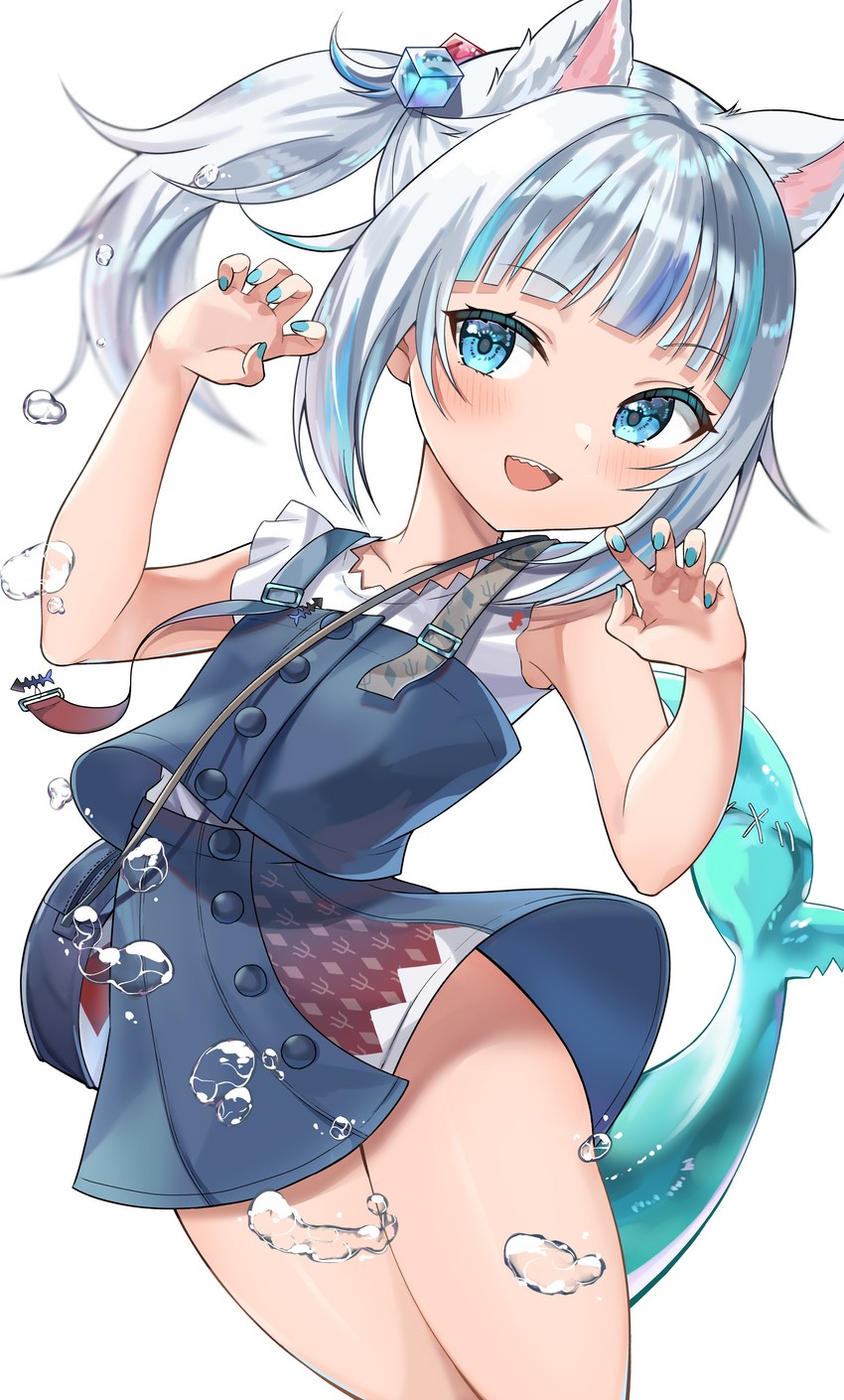 gawr gura (hololive and 1 more) drawn by bochibochi_(gyuuniku_6000)