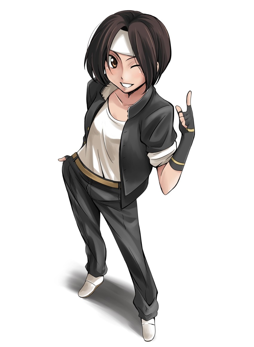 kusanagi kyou and cosplayer kyouko (the king of fighters) drawn by ikari_manatsu