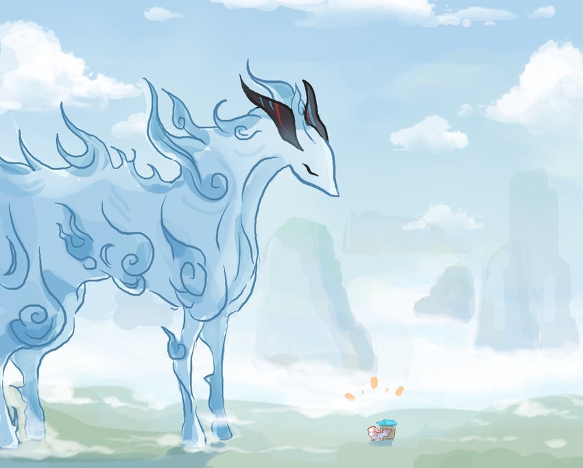 ganyu and yae miko (genshin impact) drawn by xinzoruo