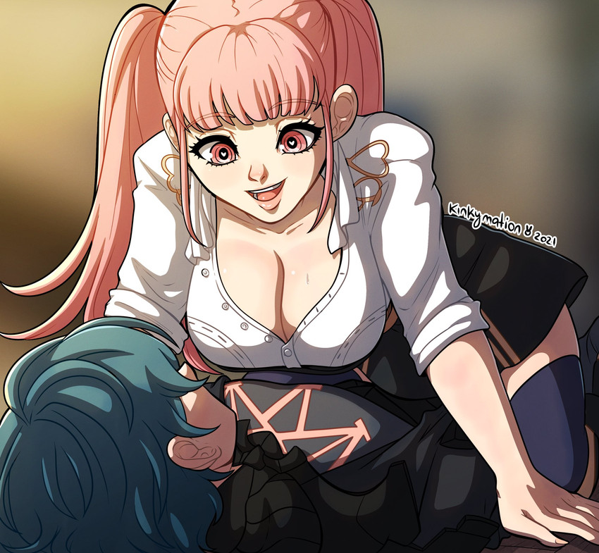 hilda valentine goneril and male byleth (fire emblem and 1 more) drawn by kinkymation