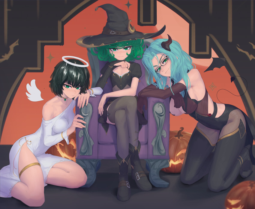 tatsumaki, fubuki, and psychos (one-punch man) drawn by daniel_deves