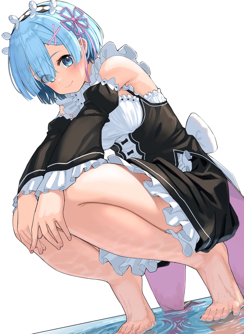 rem (re:zero kara hajimeru isekai seikatsu) drawn by mameroku