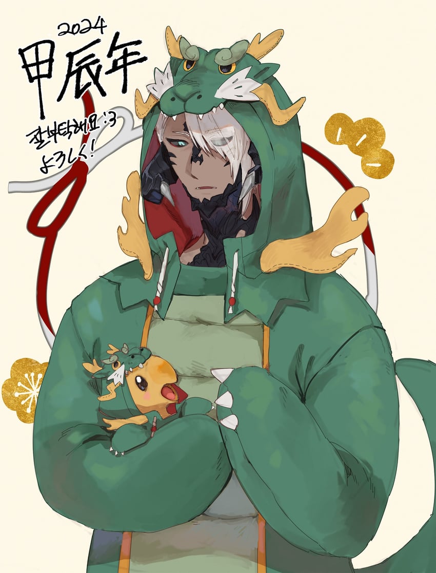 warrior of light and ryunosuke (final fantasy and 1 more) drawn by gg_dal