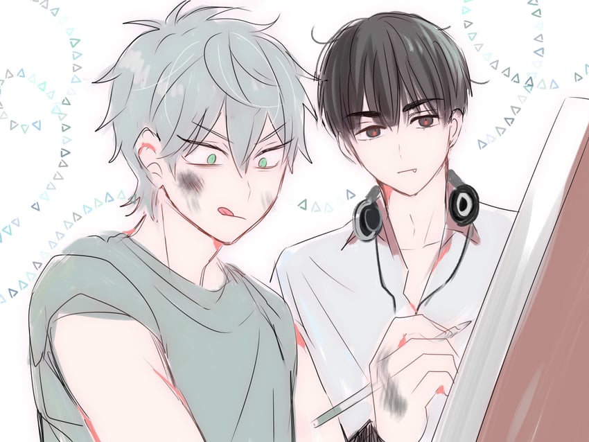 ivan and till (alien stage) drawn by mikan_(artist)