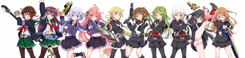 uzuki, satsuki, mutsuki, kisaragi, nagatsuki, and 11 more (kantai collection and 10 more) drawn by mtu_(orewamuzituda)