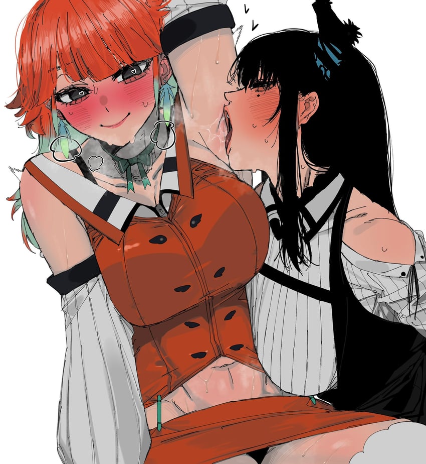 takanashi kiara and nerissa ravencroft (hololive and 1 more) drawn by carrot_011