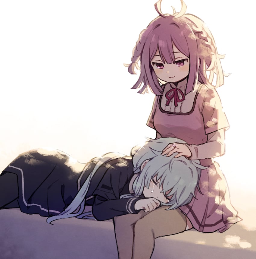 sena mikoto and sarasa hanna (mahou shoujo madoka magica and 1 more) drawn by boyano