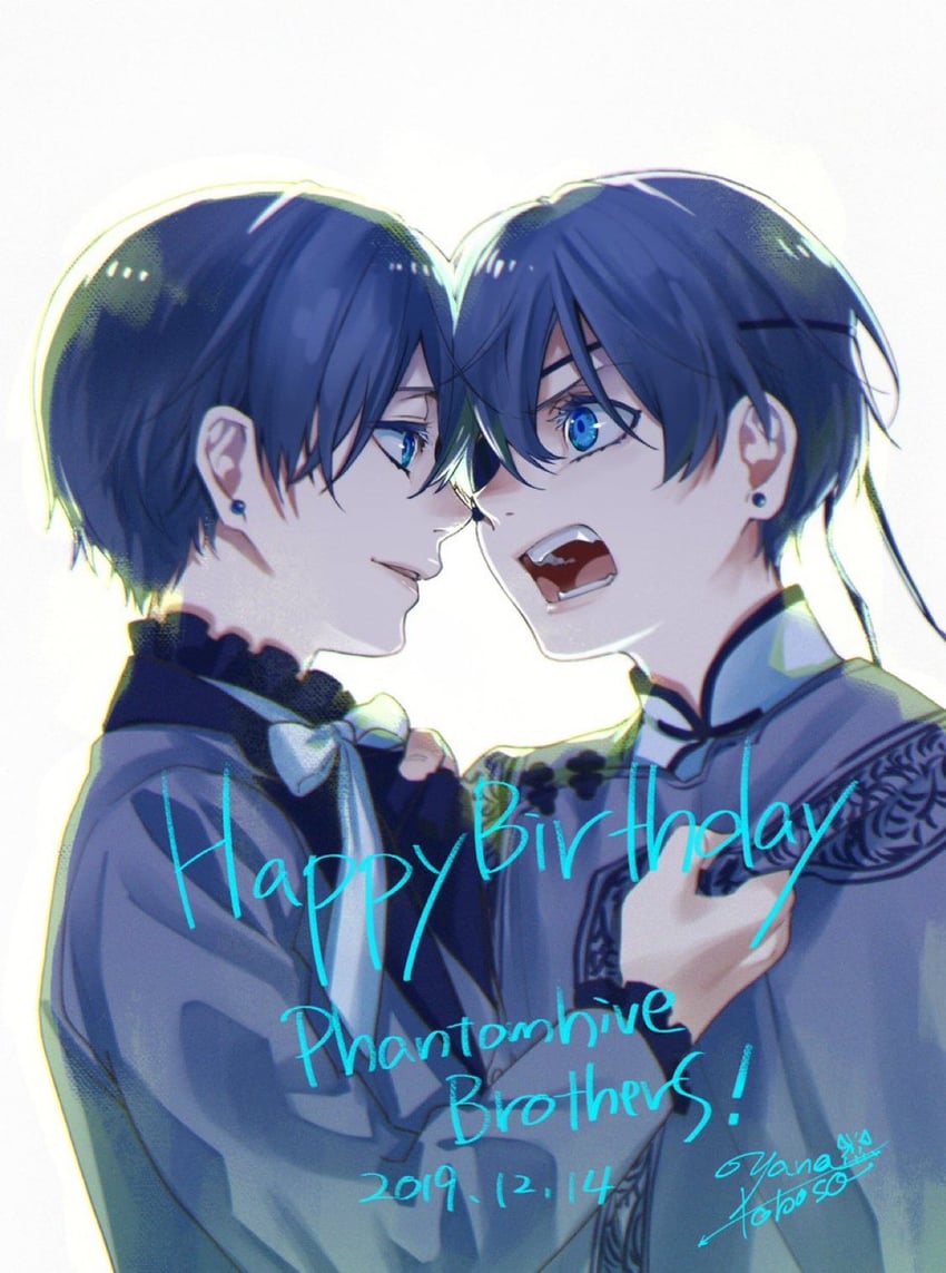 ciel phantomhive and ciel phantomhive's brother (kuroshitsuji) drawn by toboso_yana
