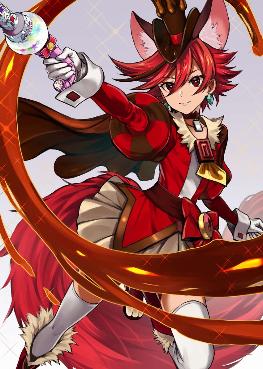 kenjou akira and cure chocolat (precure and 1 more) drawn by pukara