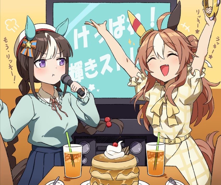 hokko tarumae and copano rickey (umamusume) drawn by sha_(siasha0104)