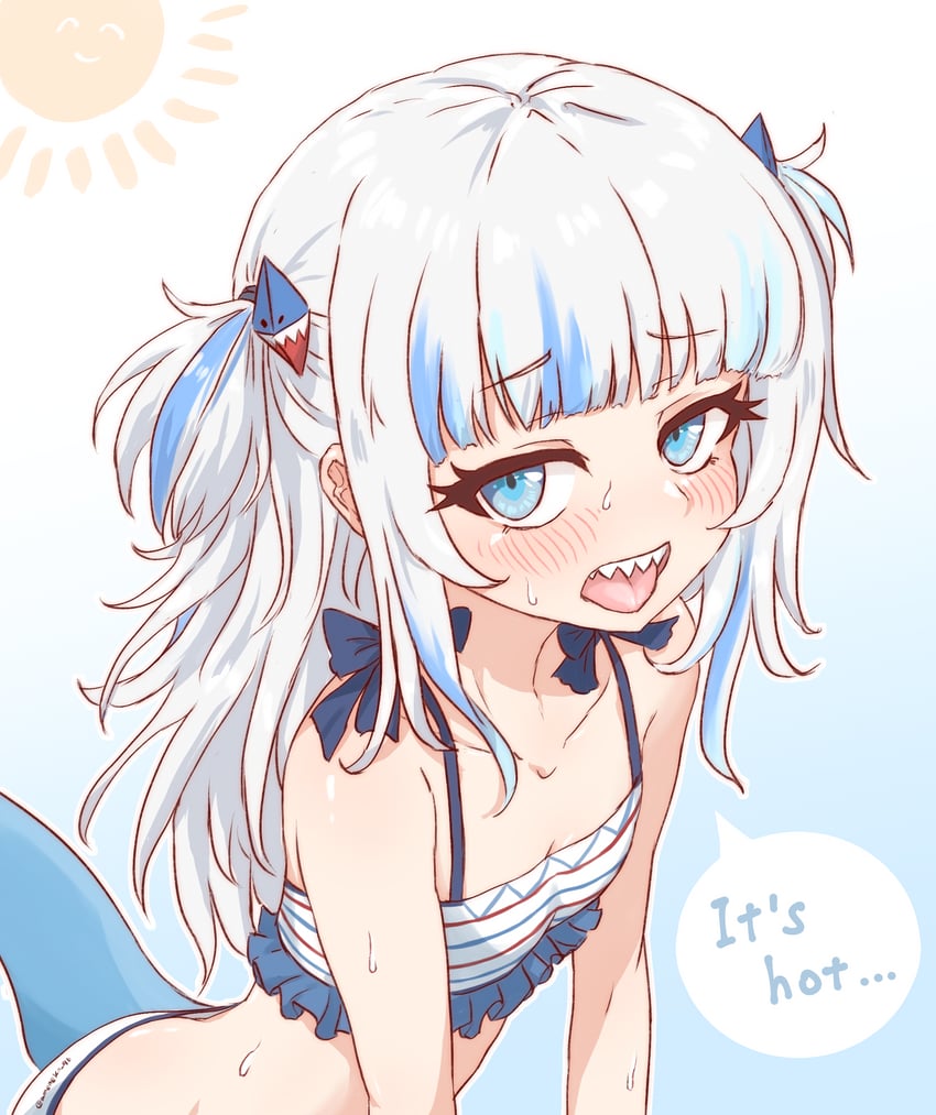 gawr gura (hololive and 1 more) drawn by ameneko_kuro
