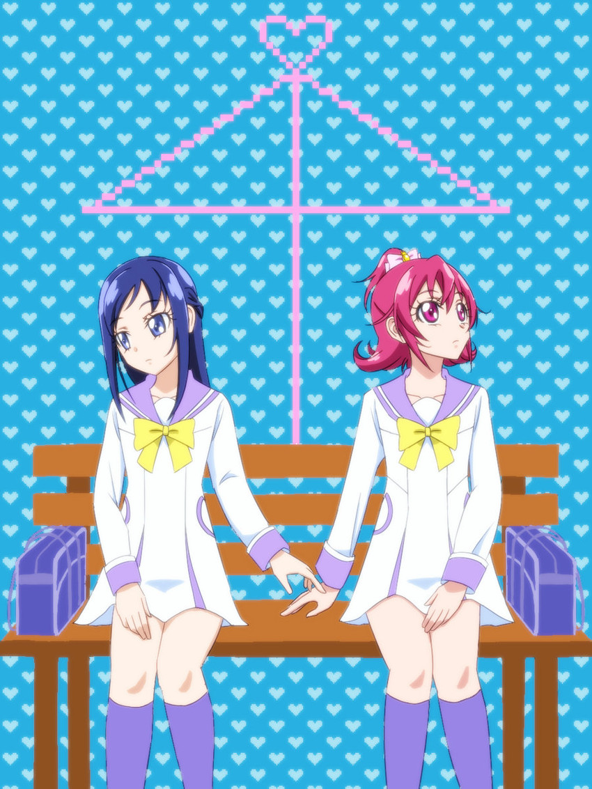 hishikawa rikka and aida mana (precure and 1 more) drawn by agetake