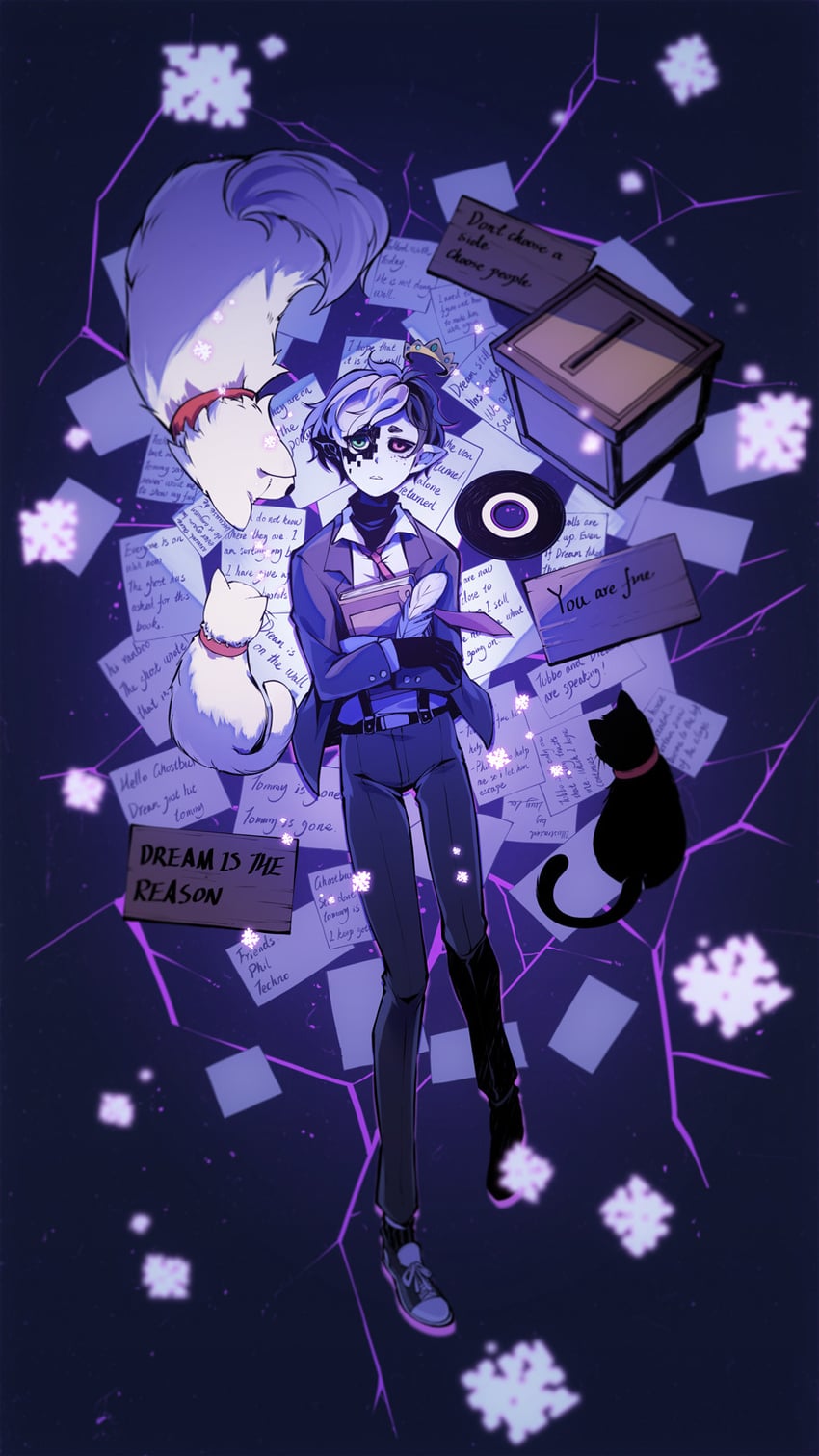 ranboo and enderchest (minecraft and 2 more) drawn by lucylee158